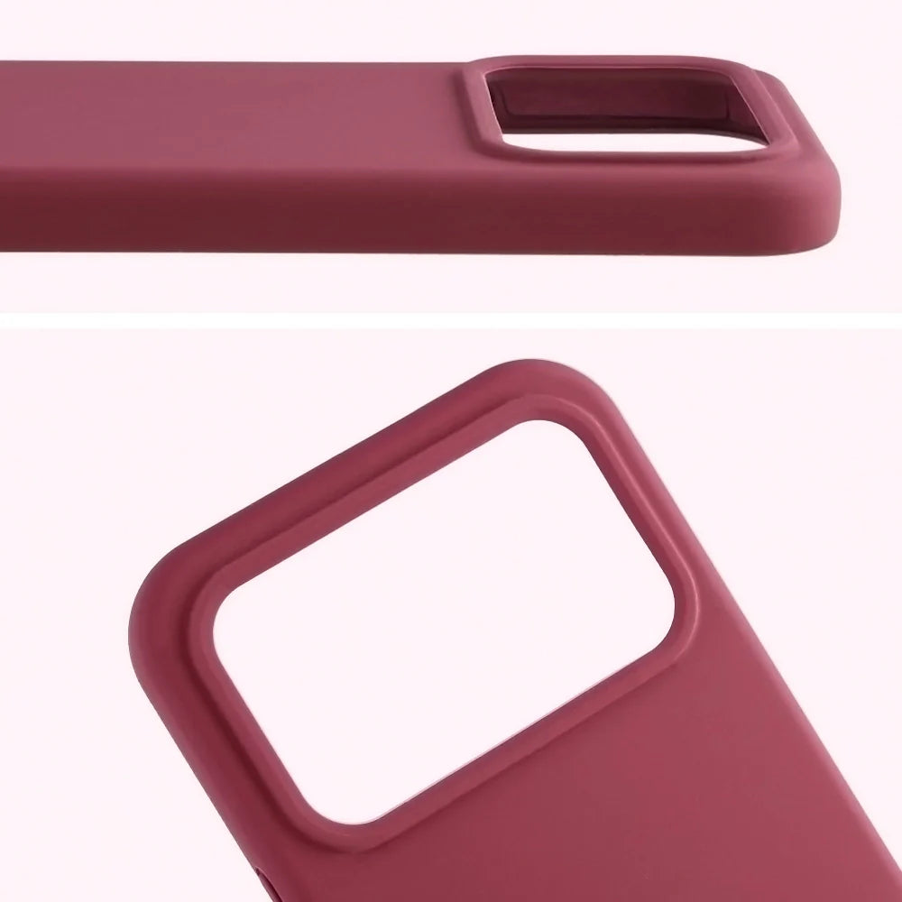 Silikon Handyhülle für Xiaomi POCO F8 Ultra, Bizon Soft Case, Pflaumenfarbe