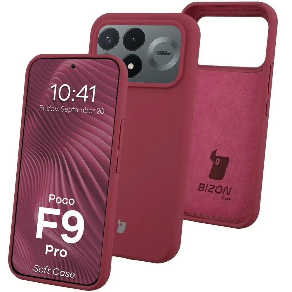 Silikon Handyhülle für Xiaomi POCO F9 Pro, Bizon Soft Case, Pflaumenfarbe (1/7)
