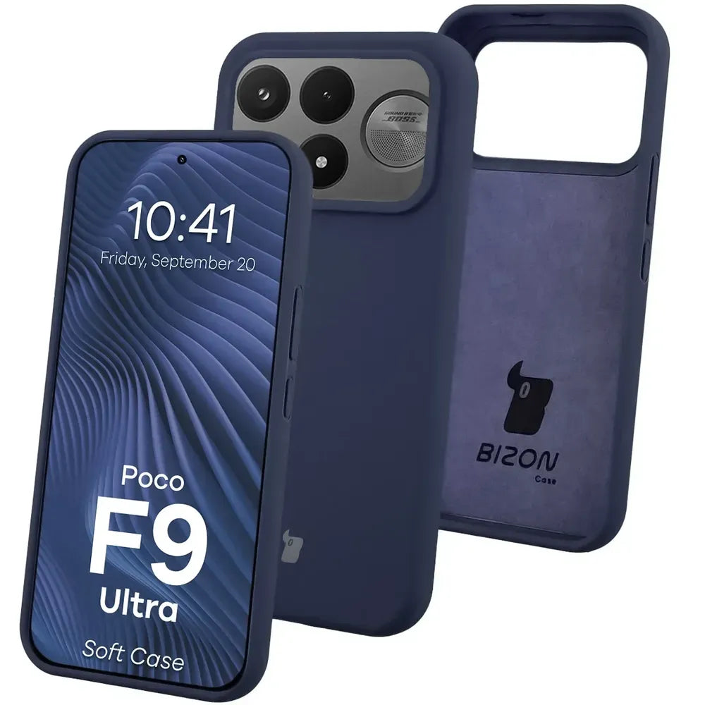 Silikon Handyhülle für Xiaomi POCO F9 Ultra, Bizon Soft Case, Dunkelblau (1/7)