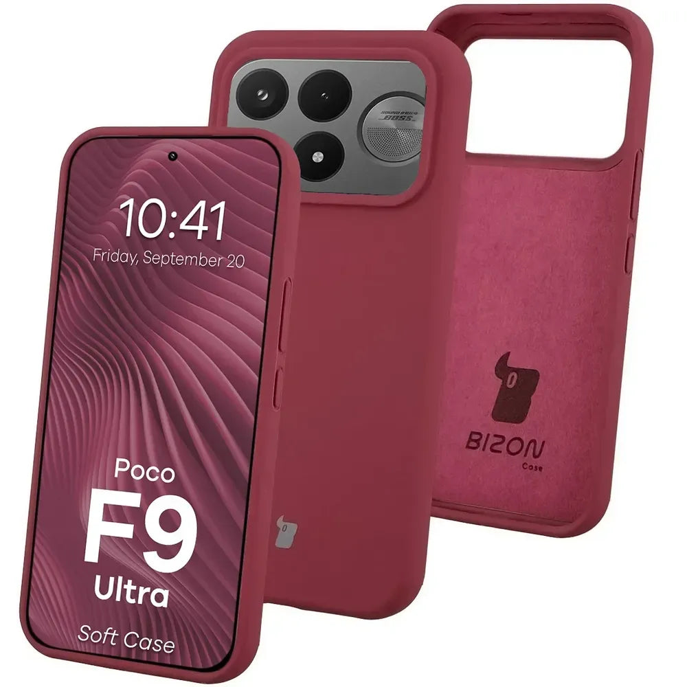 Silikon Handyhülle für Xiaomi POCO F9 Ultra, Bizon Soft Case, Pflaumenfarbe (1/7)