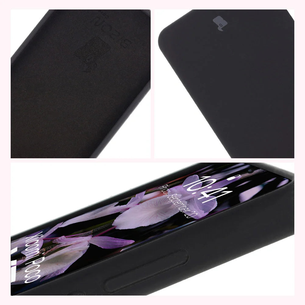 Silikon Handyhülle für Xiaomi POCO X7 Pro, Bizon Soft Case, Schwarz