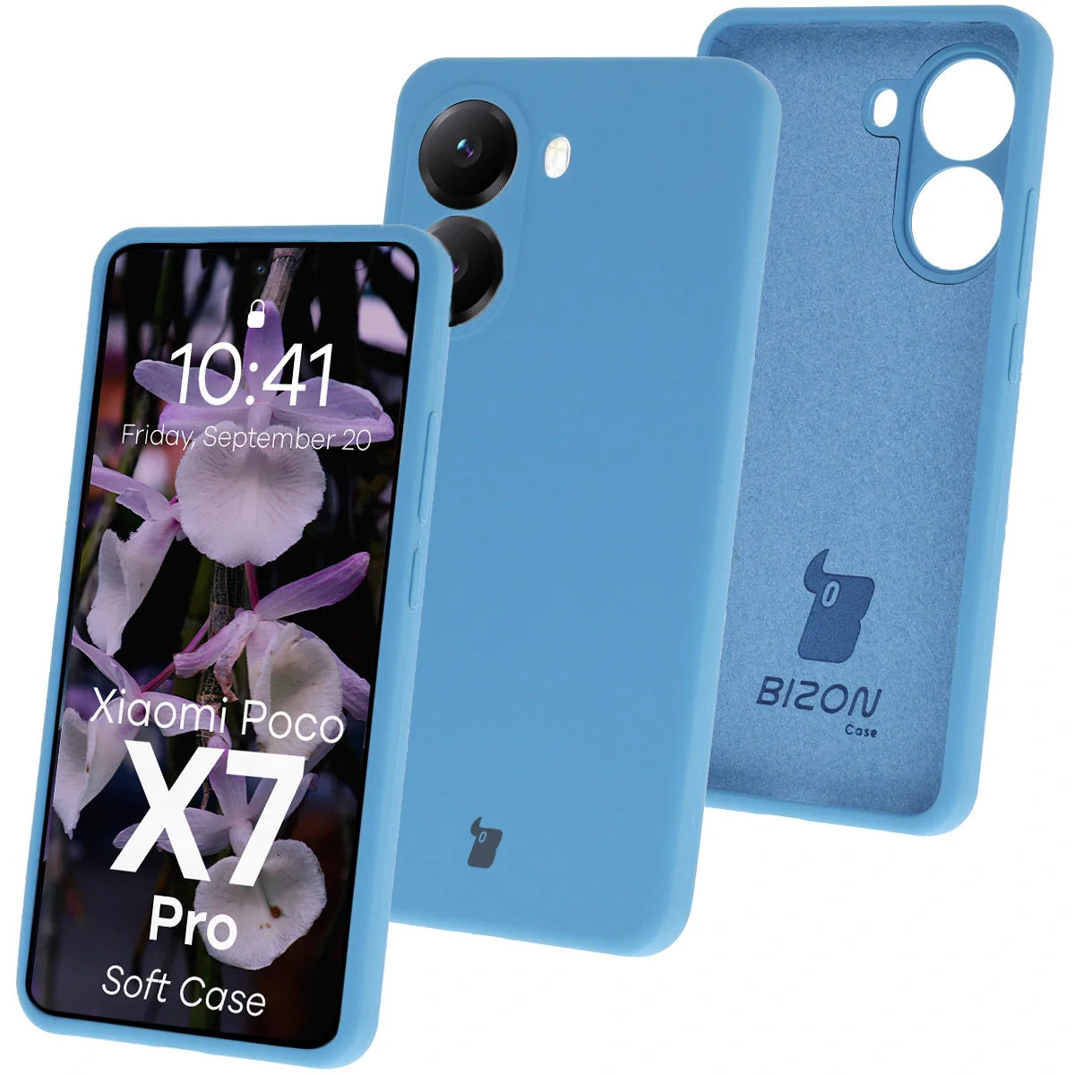 Silikon Handyhülle für Xiaomi POCO X7 Pro, Bizon Soft Case, Blau