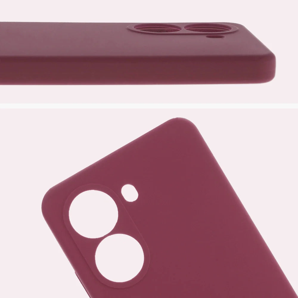 Silikon Handyhülle für Xiaomi POCO X7 Pro, Bizon Soft Case, Pflaumenfarbe
