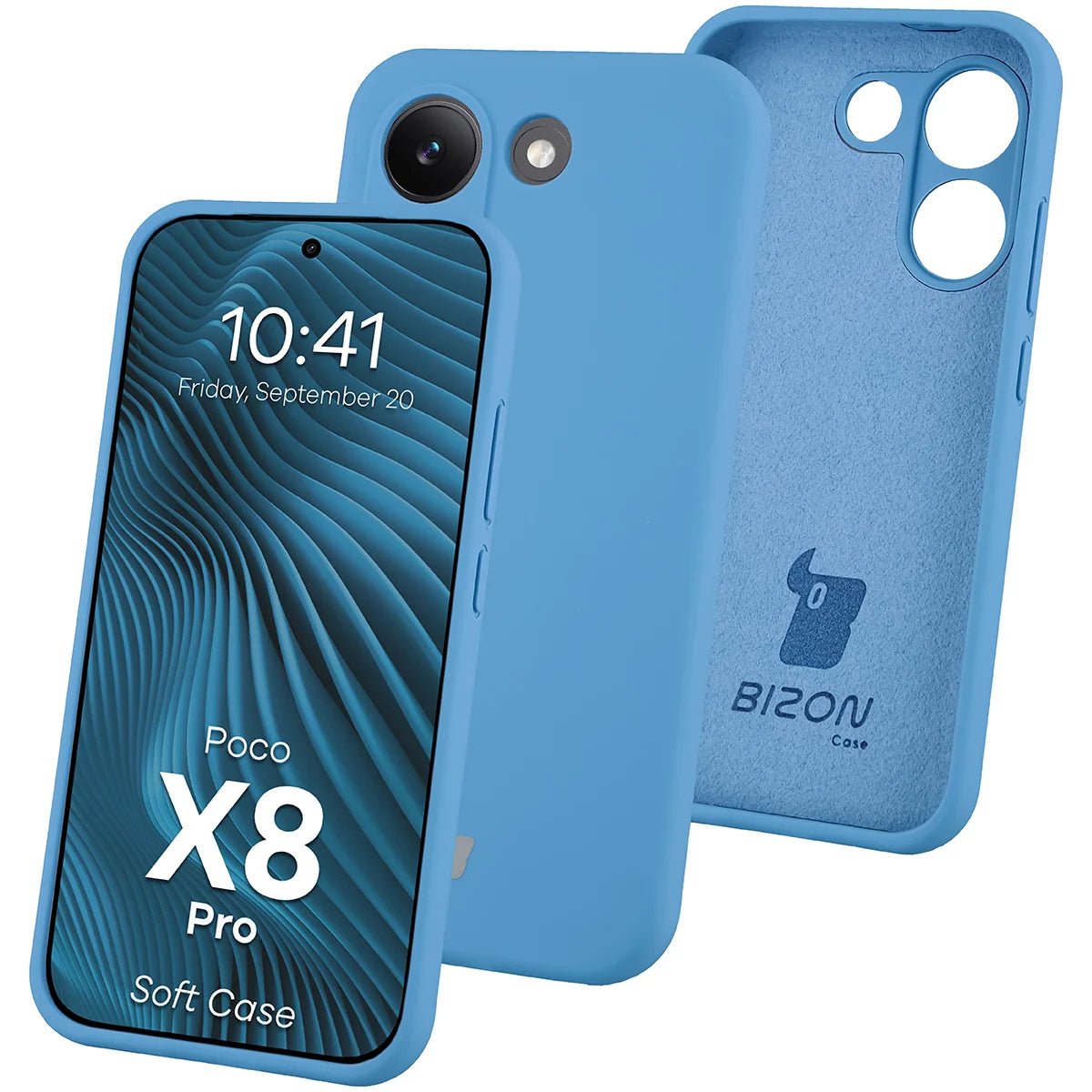 Silikon Handyhülle für Xiaomi POCO X8 Pro, Bizon Soft Case, Blau