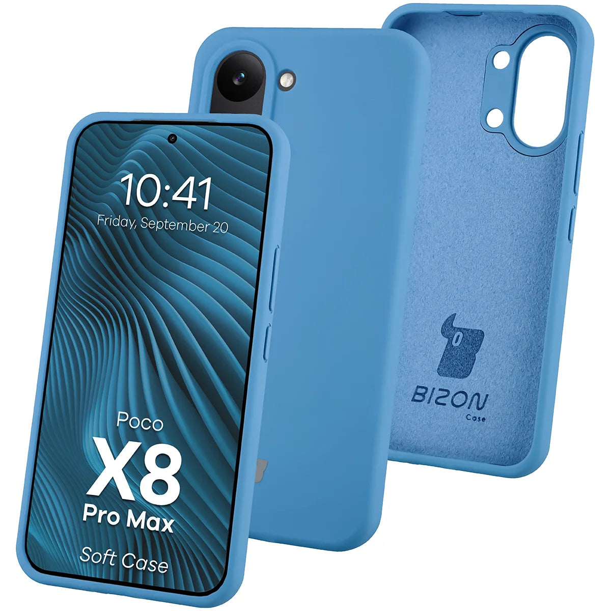 Silikon Handyhülle für Xiaomi POCO X8 Pro Max, Bizon Soft Case, Blau