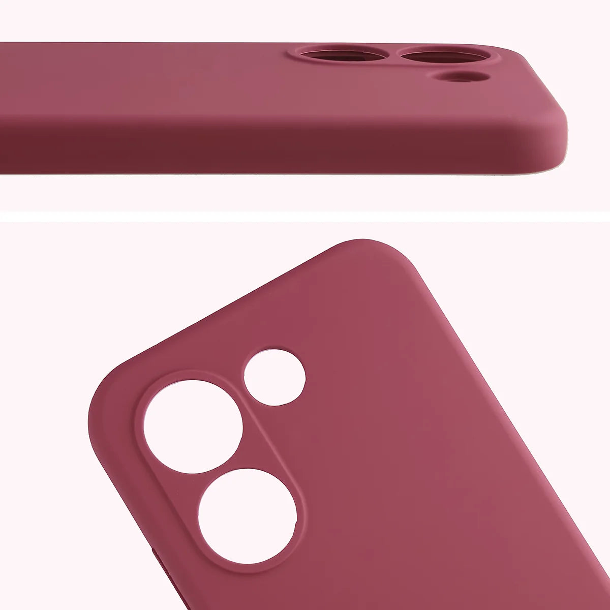 Silikon Handyhülle für Xiaomi POCO X8 Pro, Bizon Soft Case, Pflaumenfarbe