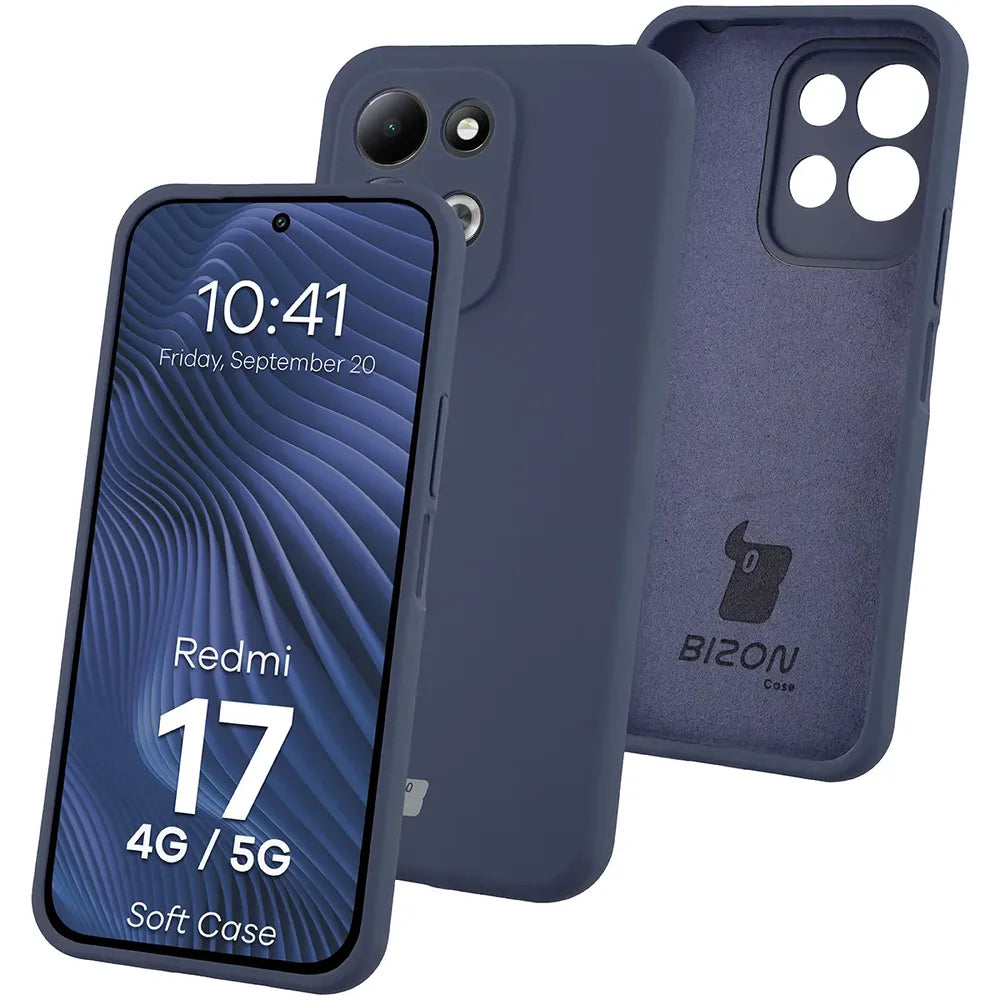 Silikon Handyhülle für Xiaomi Redmi 17 4G/5G, Bizon Soft Case, Dunkelblau (1/7)