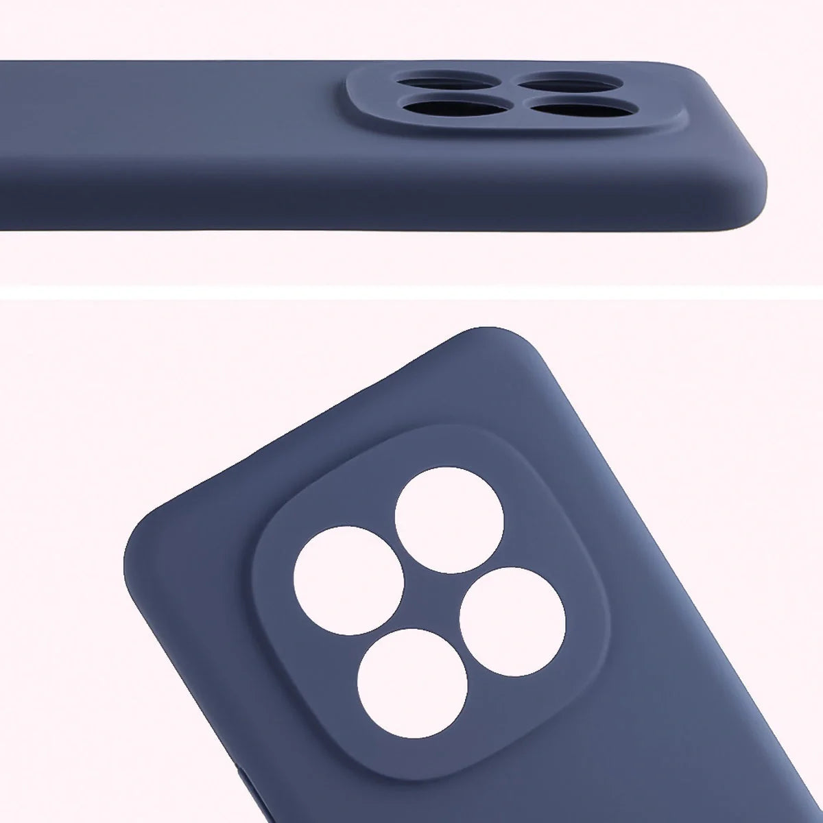 Silikon Handyhülle für Xiaomi Redmi Note 15 Pro 4G, Bizon Soft Case, Dunkelblau