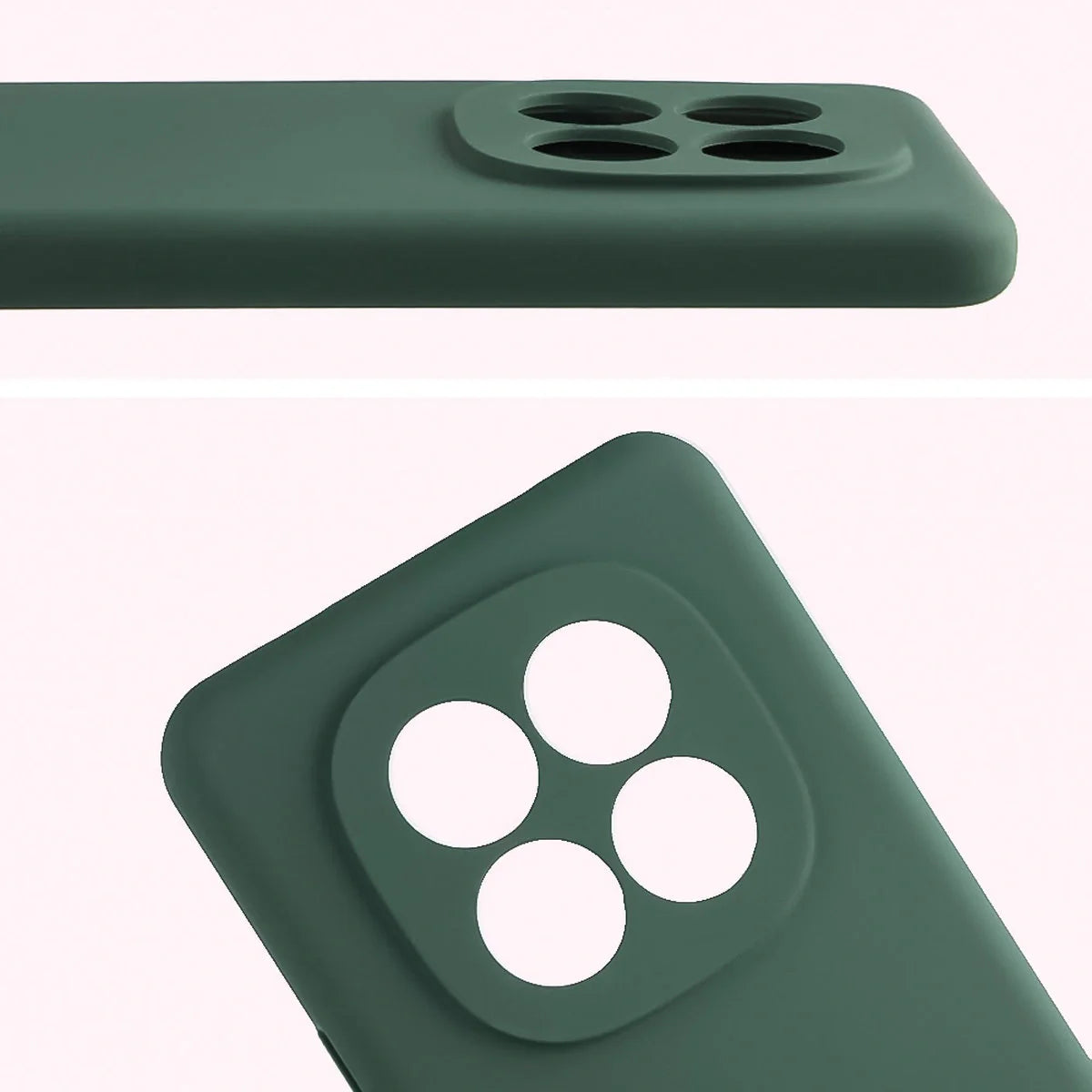 Silikon Handyhülle für Xiaomi Redmi Note 15 Pro 4G, Bizon Soft Case, Dunkelgrün