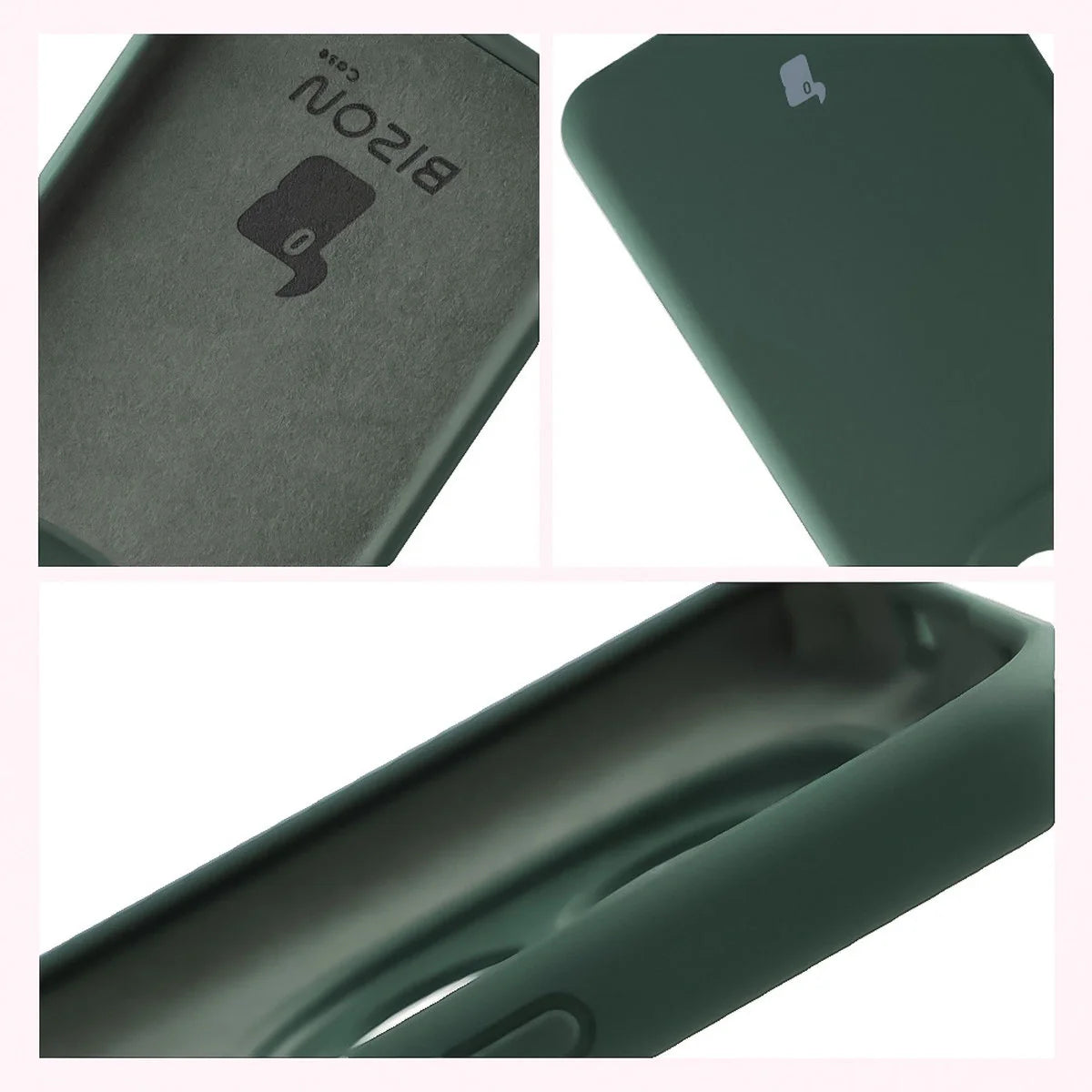 Silikon Handyhülle für Xiaomi Redmi Note 15 Pro 4G, Bizon Soft Case, Dunkelgrün
