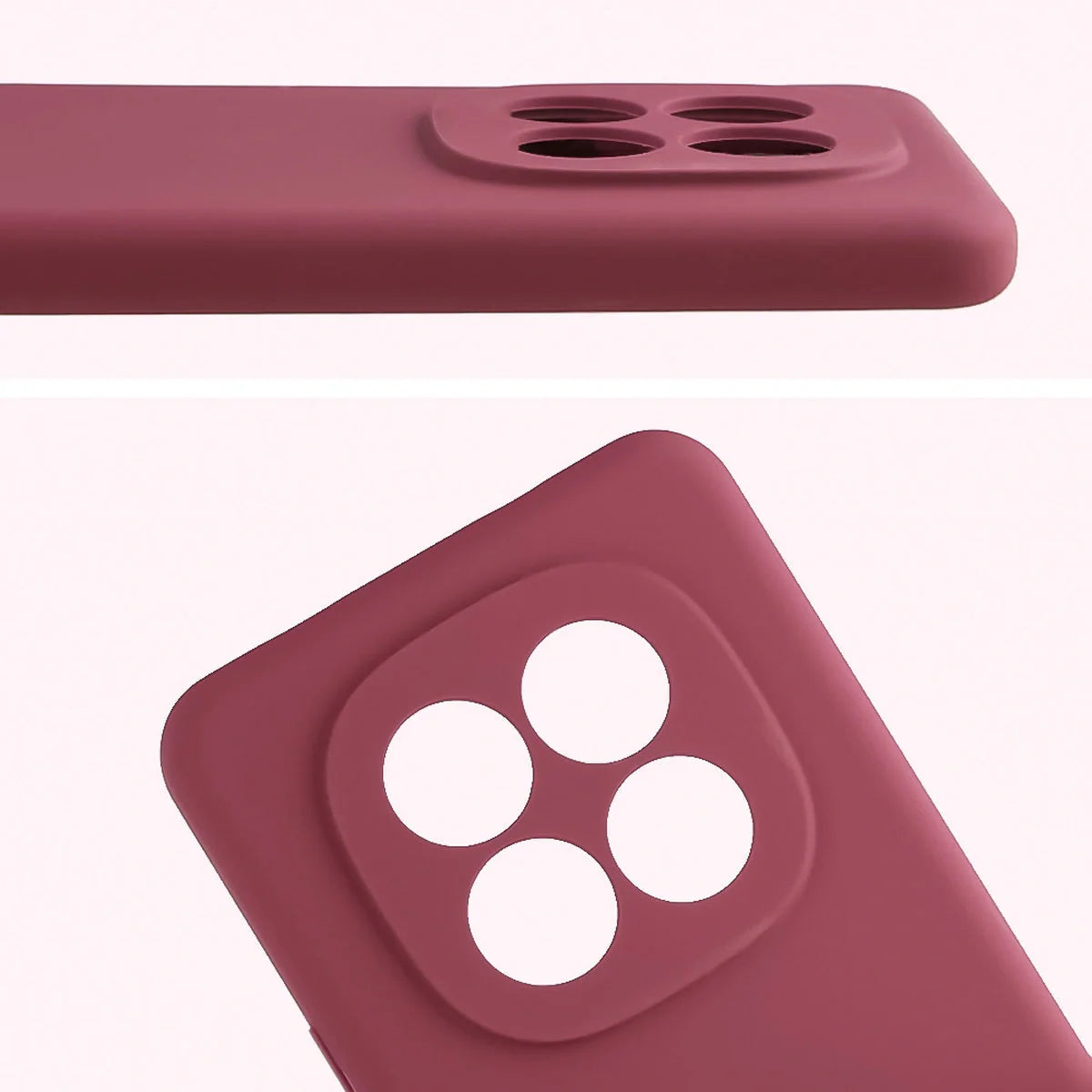 Silikon Handyhülle für Xiaomi Redmi Note 15 Pro 4G, Bizon Soft Case, Pflaumenfarbe