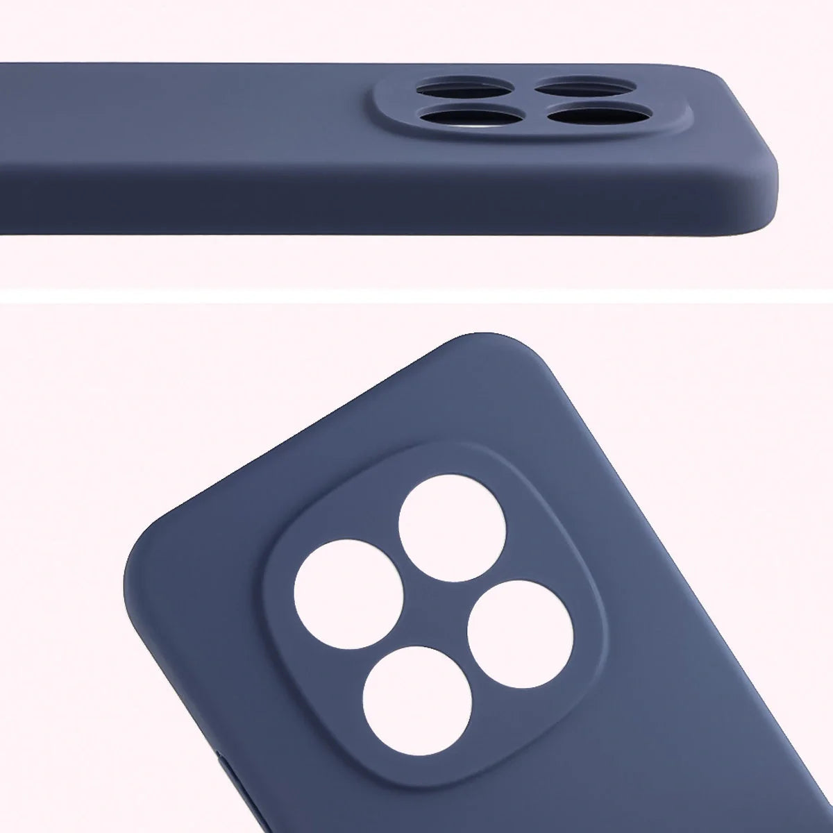 Silikon Handyhülle für Xiaomi Redmi Note 15 Pro 5G, Bizon Soft Case, Dunkelblau