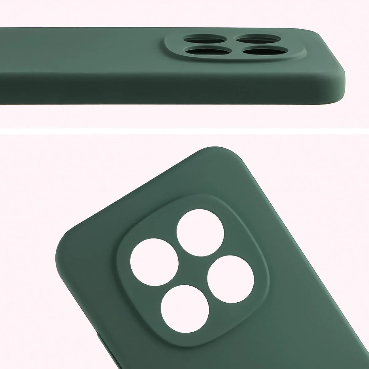Silikon Handyhülle für Xiaomi Redmi Note 15 Pro 5G, Bizon Soft Case, Dunkelgrün