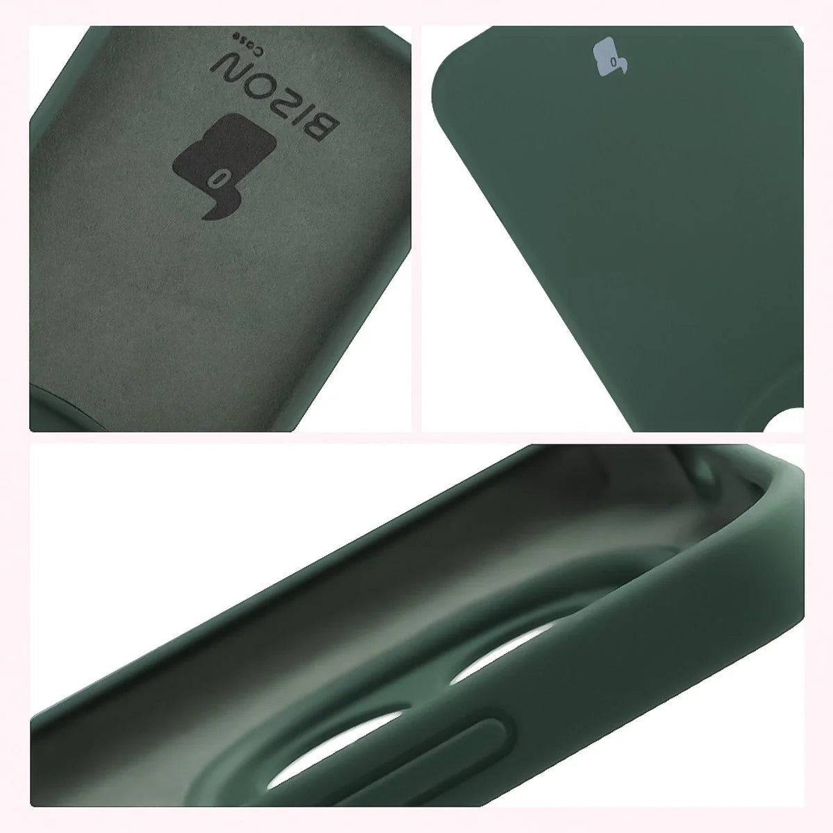 Silikon Handyhülle für Xiaomi Redmi Note 15 Pro 5G, Bizon Soft Case, Dunkelgrün