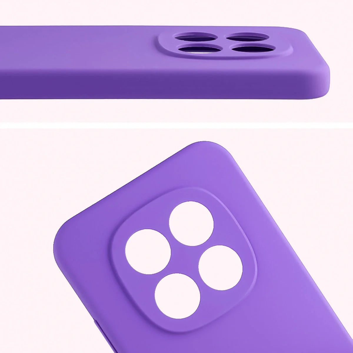 Silikon Handyhülle für Xiaomi Redmi Note 15 Pro 5G, Bizon Soft Case, Violett