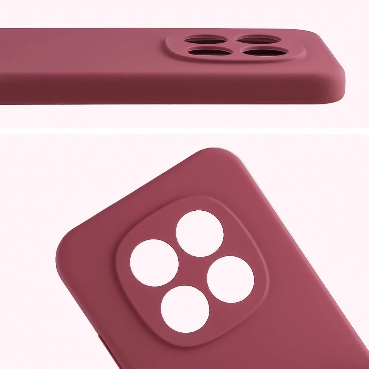 Silikon Handyhülle für Xiaomi Redmi Note 15 Pro 5G, Bizon Soft Case, Pflaumenfarbe