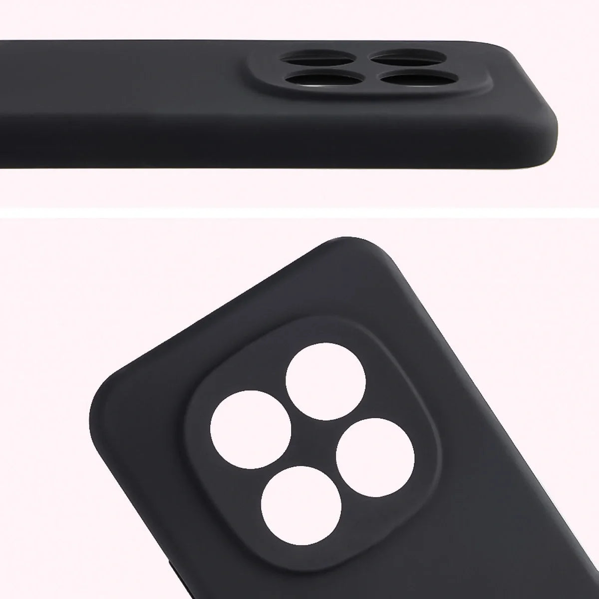 Silikon Handyhülle für Xiaomi Redmi Note 15 Pro Plus 5G / POCO M8 Pro 5G, Bizon Soft Case, Schwarz