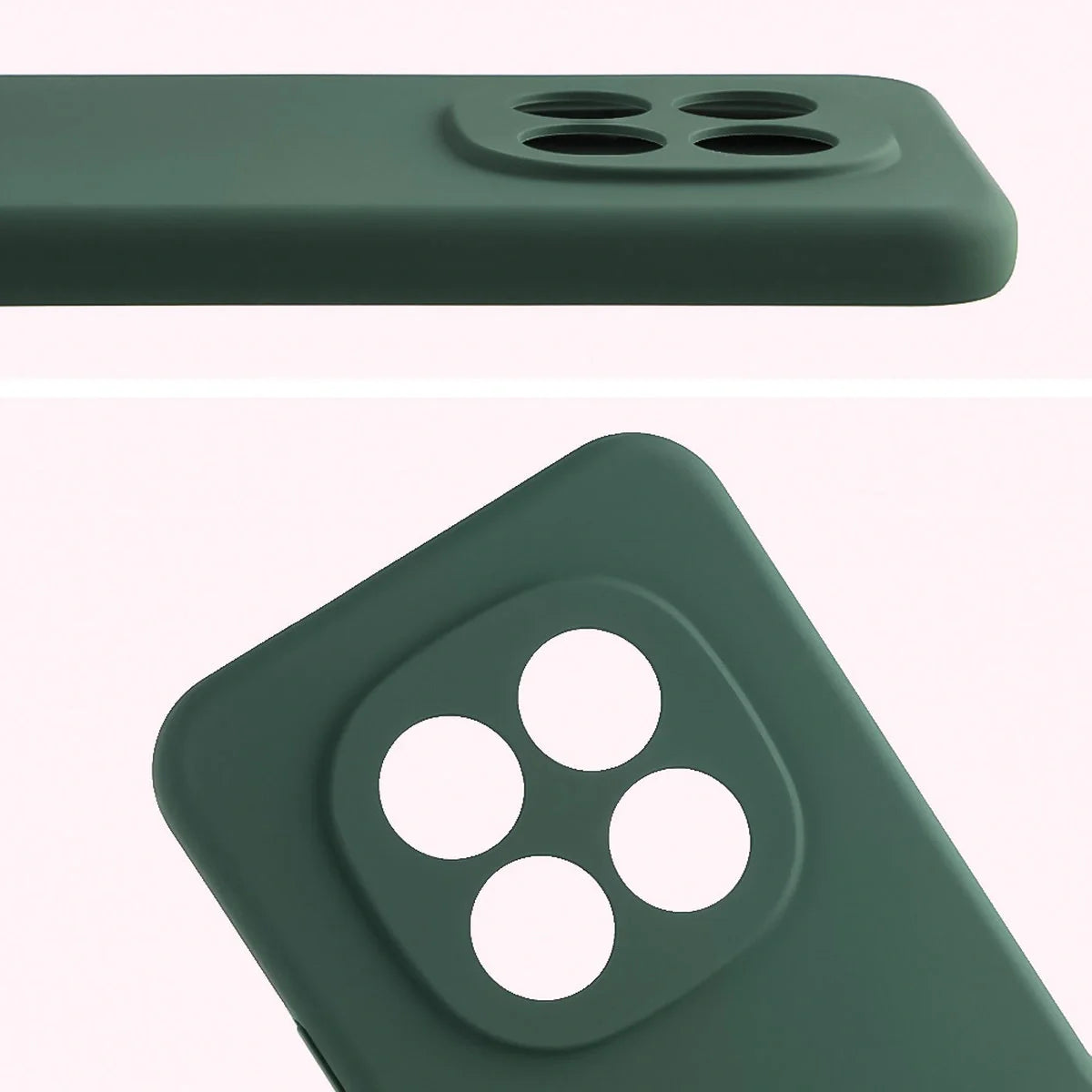 Silikon Handyhülle für Xiaomi Redmi Note 15 Pro Plus 5G / POCO M8 Pro 5G, Bizon Soft Case, Dunkelgrün