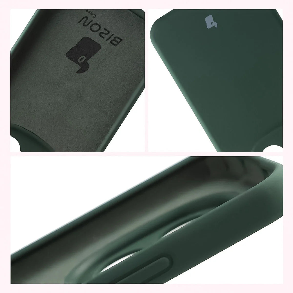 Silikon Handyhülle für Xiaomi Redmi Note 15 Pro Plus 5G / POCO M8 Pro 5G, Bizon Soft Case, Dunkelgrün