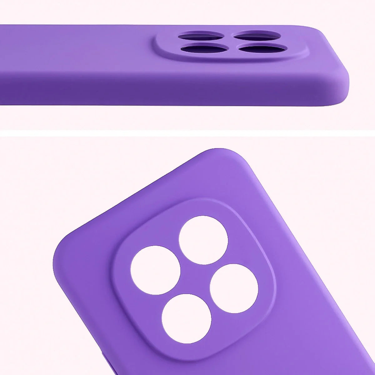 Silikon Handyhülle für Xiaomi Redmi Note 15 Pro Plus 5G / POCO M8 Pro 5G, Bizon Soft Case, Violett