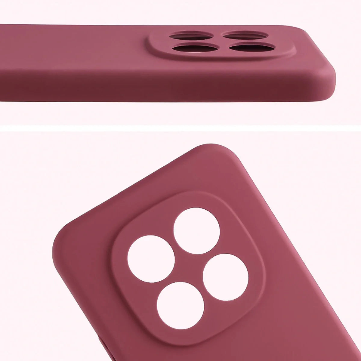 Silikon Handyhülle für Xiaomi Redmi Note 15 Pro Plus 5G / POCO M8 Pro 5G, Bizon Soft Case, Pflaumenfarbe