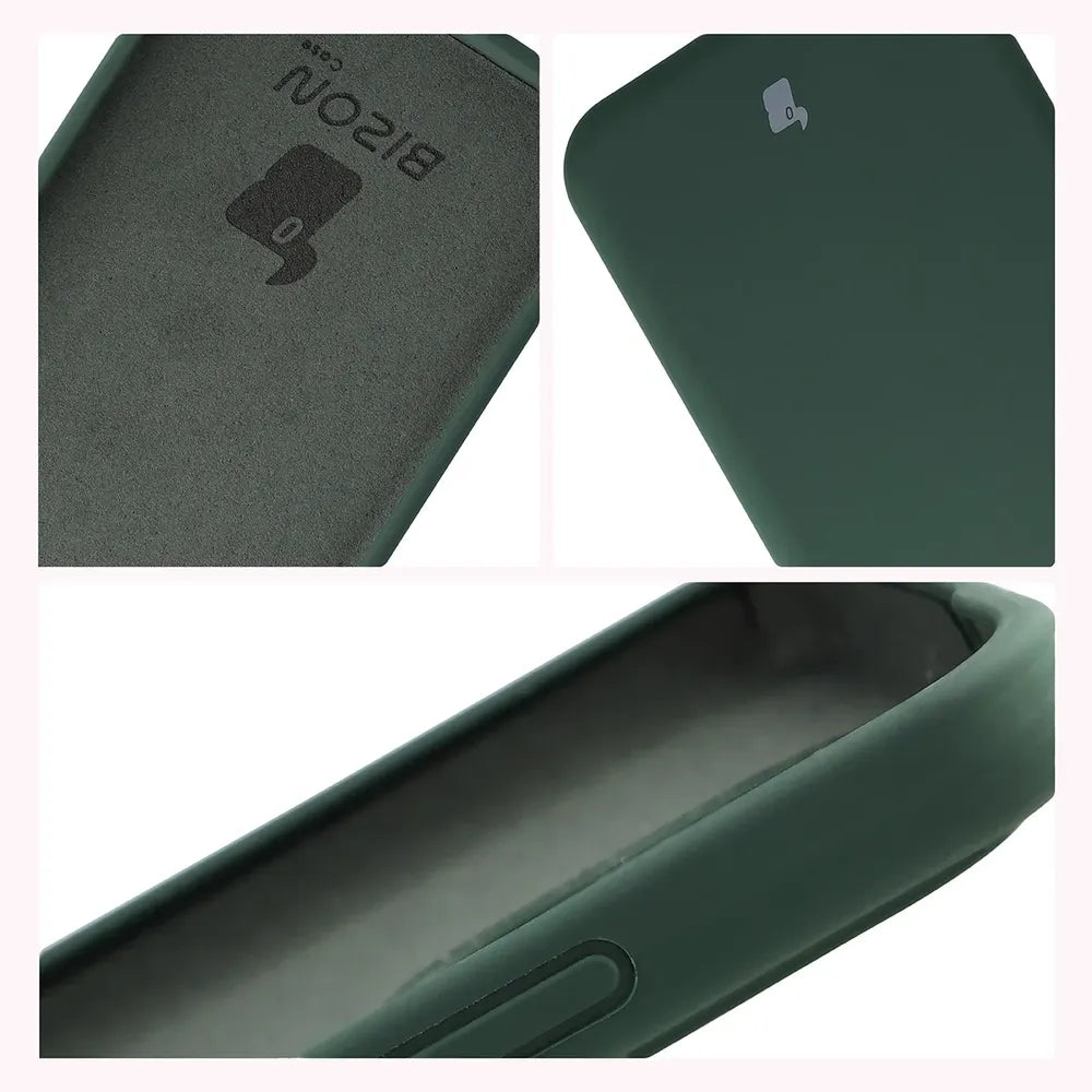 Silikon Handyhülle für Xiaomi Redmi Note 17 4G/5G, Bizon Soft Case, Dunkelgrün (6/7)