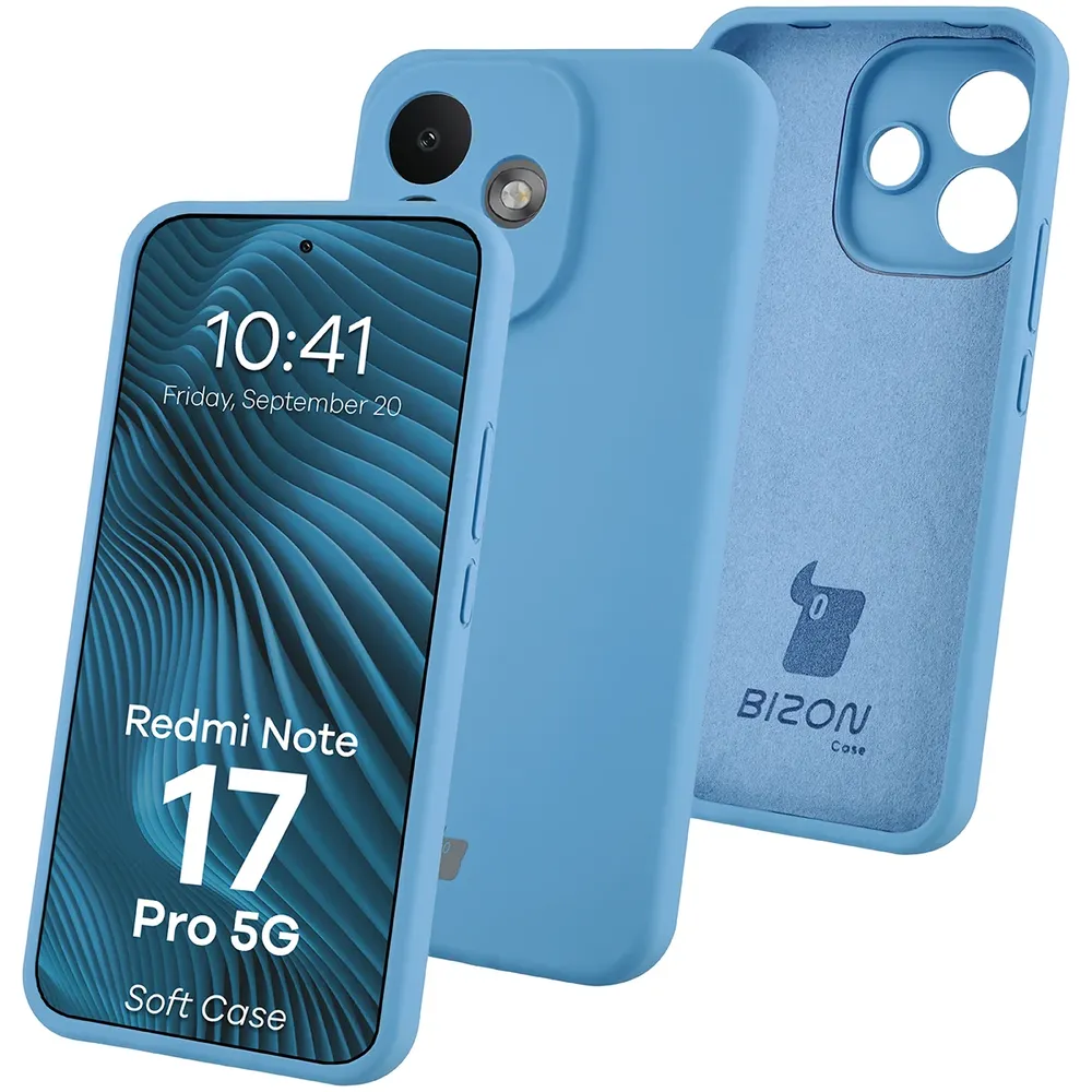 Silikon Handyhülle für Xiaomi Redmi Note 17 Pro 5G, Bizon Soft Case, Blau (1/7)