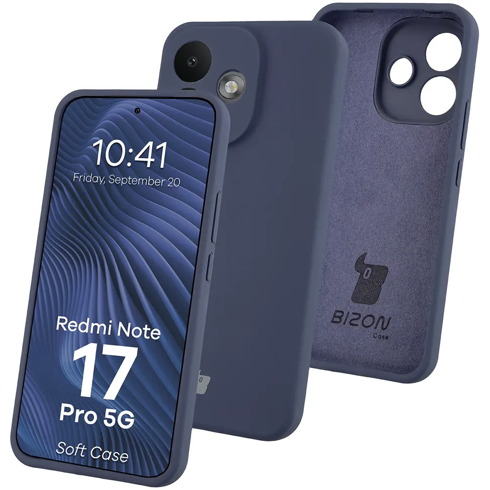 Silikon Handyhülle für Xiaomi Redmi Note 17 Pro 5G, Bizon Soft Case, Dunkelblau (1/7)