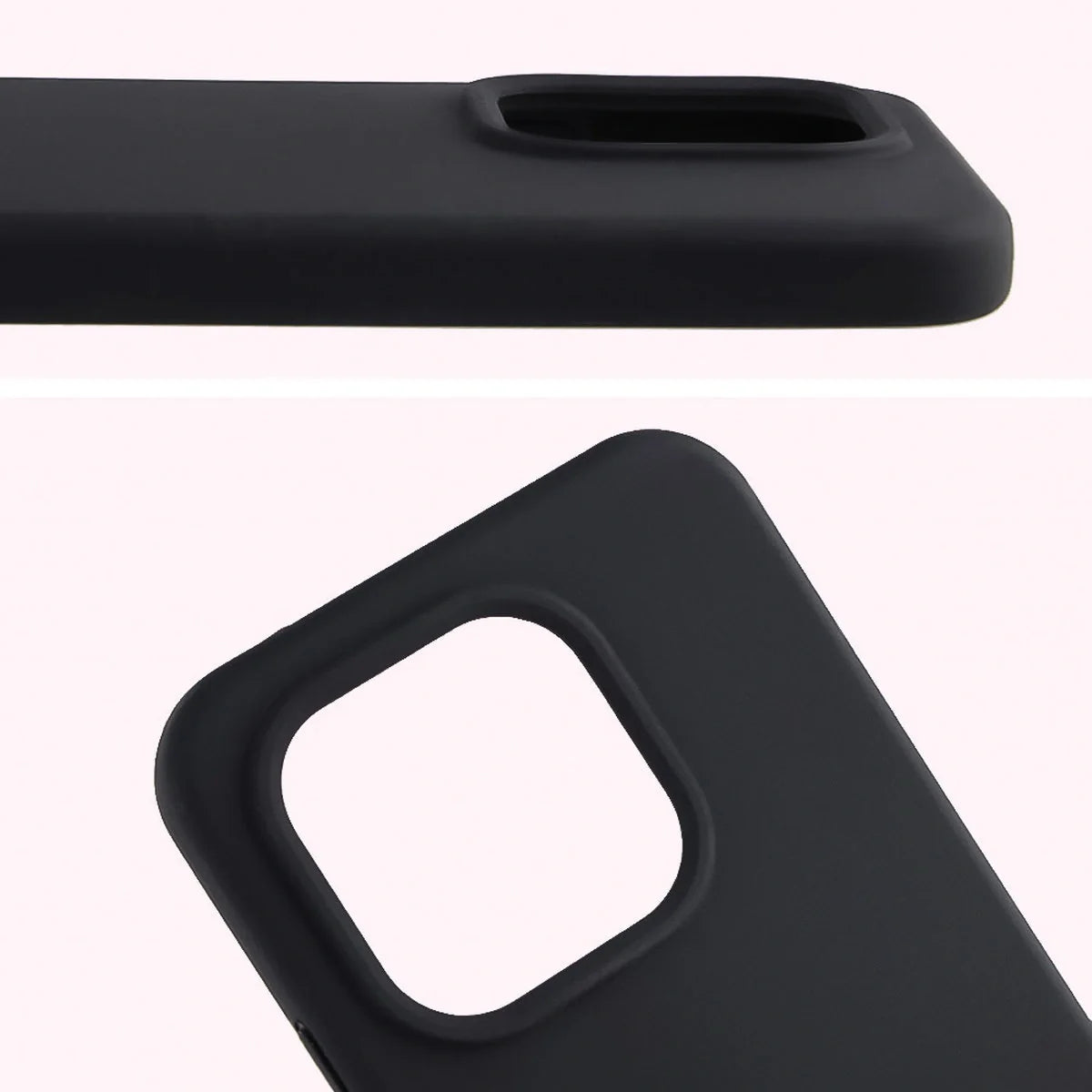 Silikon Handyhülle für Xiaomi 15T, Bizon Soft Case, Schwarz