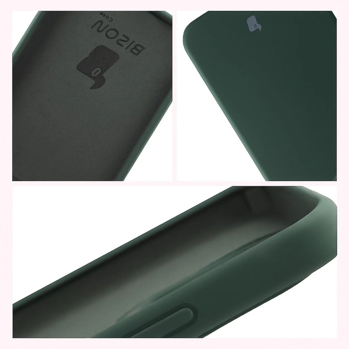 Silikon Handyhülle für Xiaomi 15T, Bizon Soft Case, Dunkelgrün