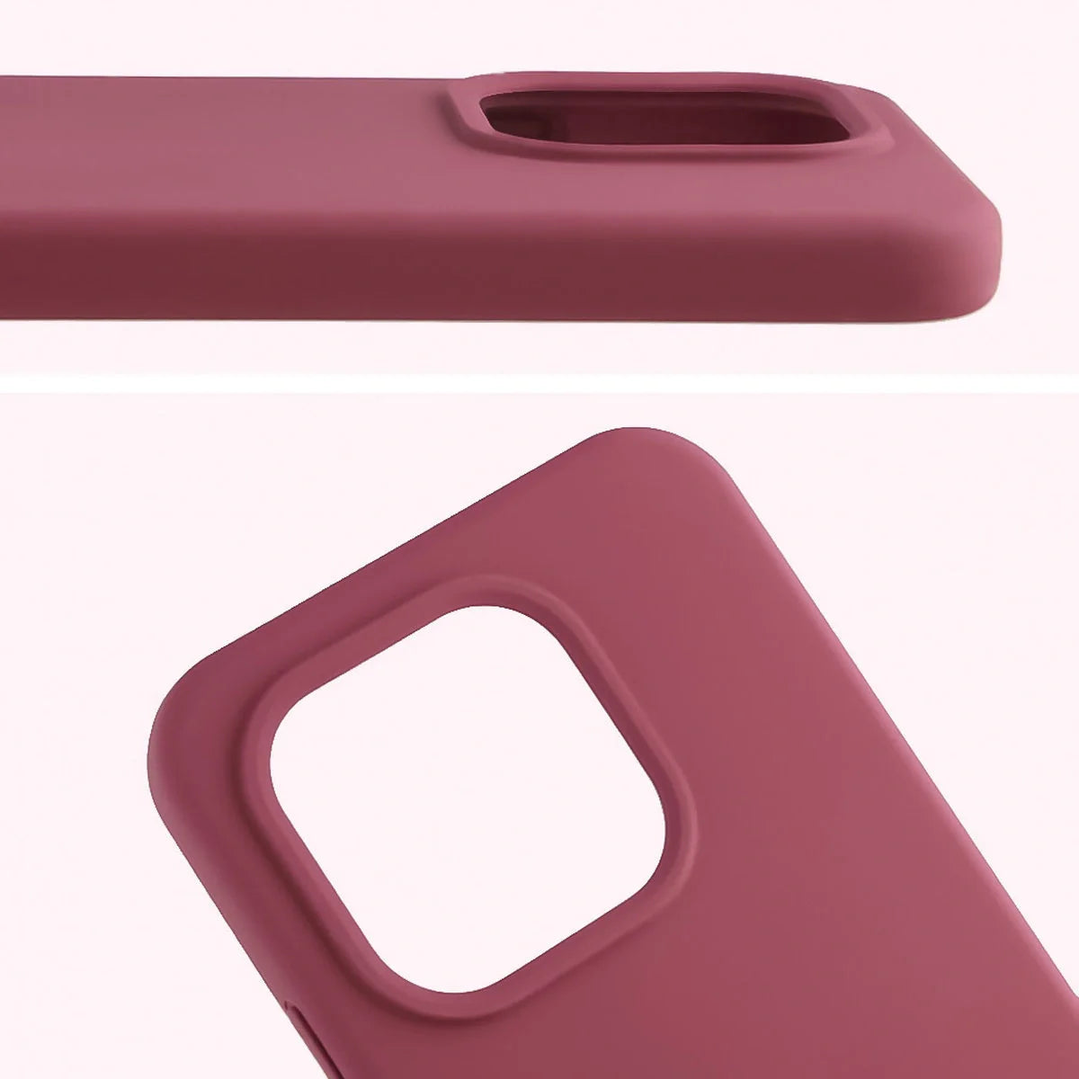 Silikon Handyhülle für Xiaomi 15T, Bizon Soft Case, Pflaumenfarbe