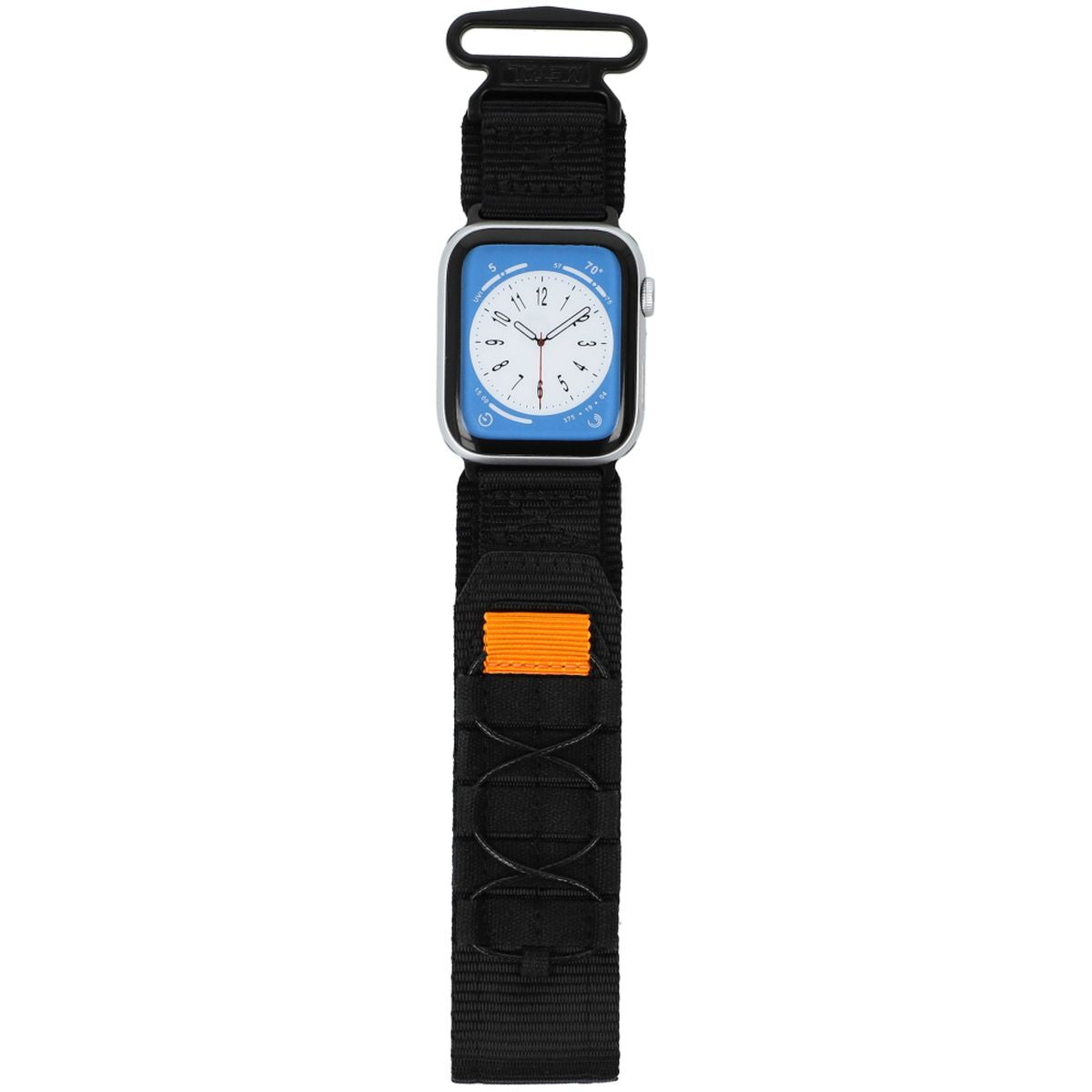 Sport-Armband für Apple Watch 44/45/46/49 mm, Bizon Strap Watch Adventure, Schwarz