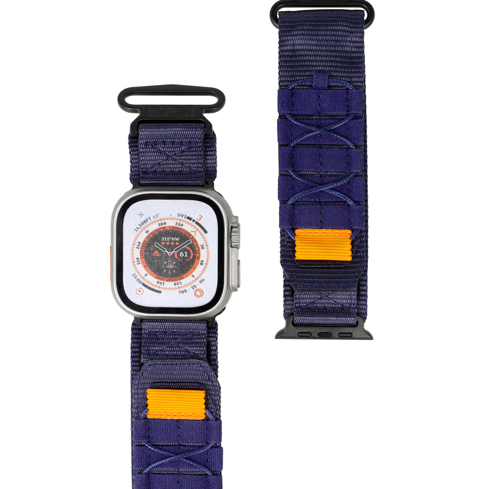 Sport-Armband für Apple Watch 42/44/45/49 mm, Bizon Strap Watch Adventure, Dunkelblau