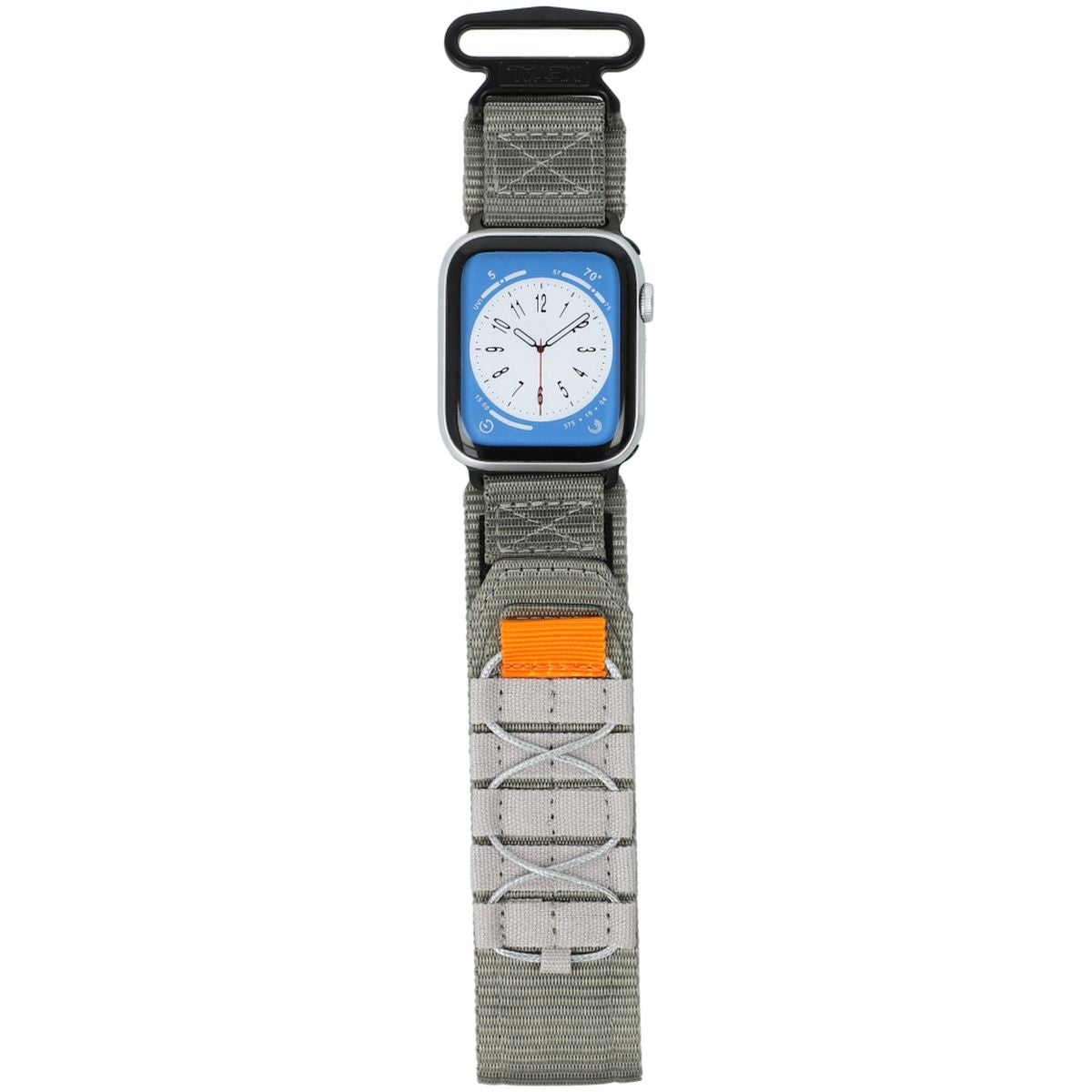 Sport-Armband für Apple Watch 44/45/46/49 mm, Bizon Strap Watch Adventure, Grau