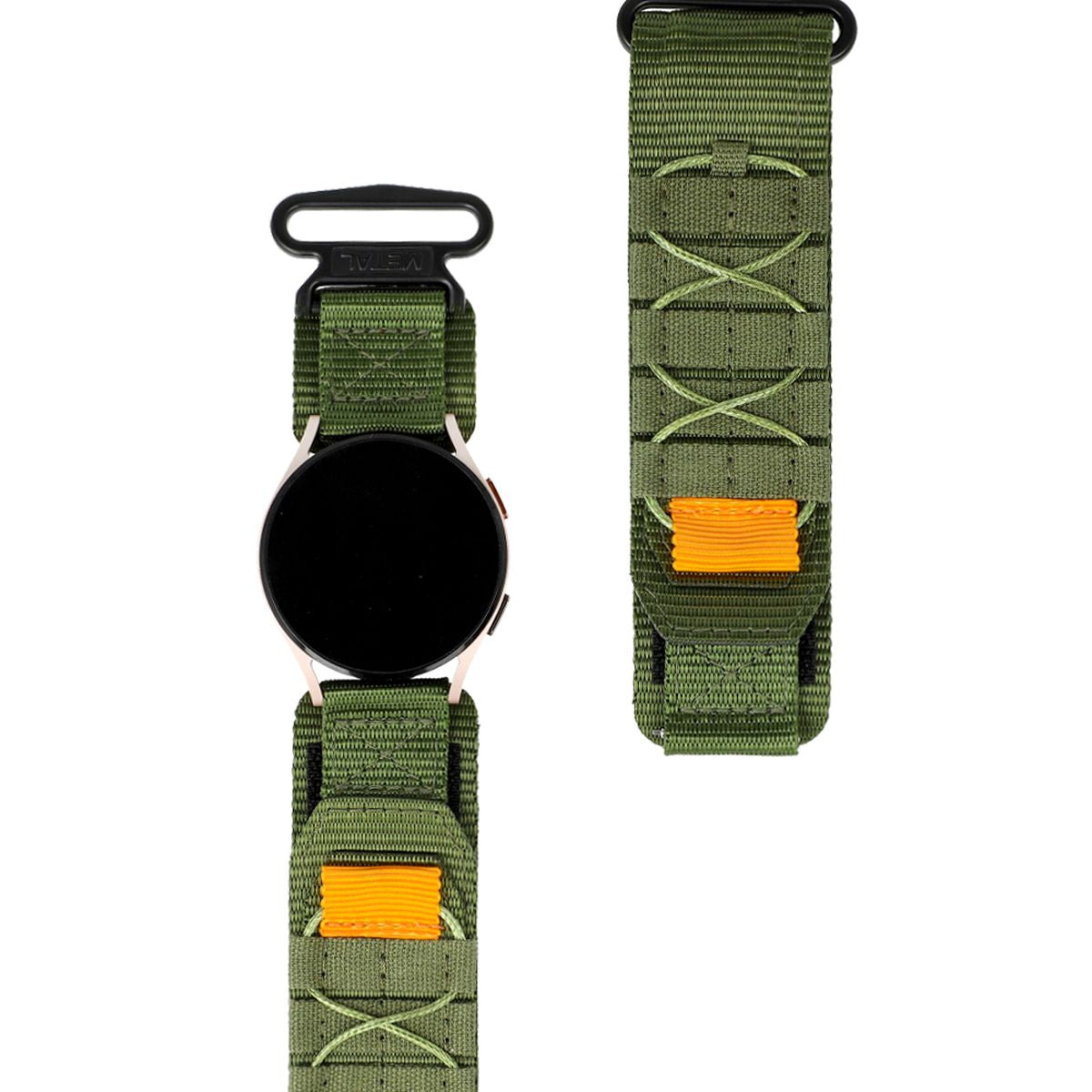 Sport-Armband für Galaxy Watch 20mm, Bizon Strap Watch Adventure, Dunkelgrün