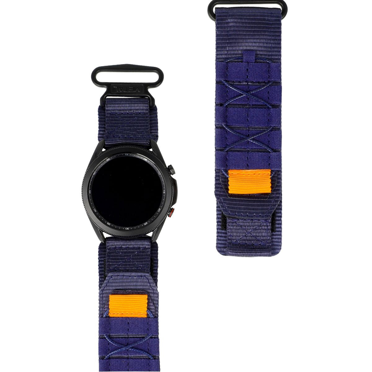 Sport-Armband für Galaxy Watch 22mm, Bizon Strap Watch Adventure, Dunkelblau