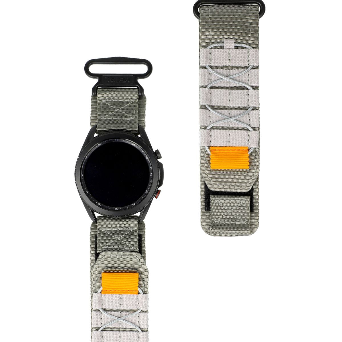 Sport-Armband für Galaxy Watch 22mm, Bizon Strap Watch Adventure, Grau