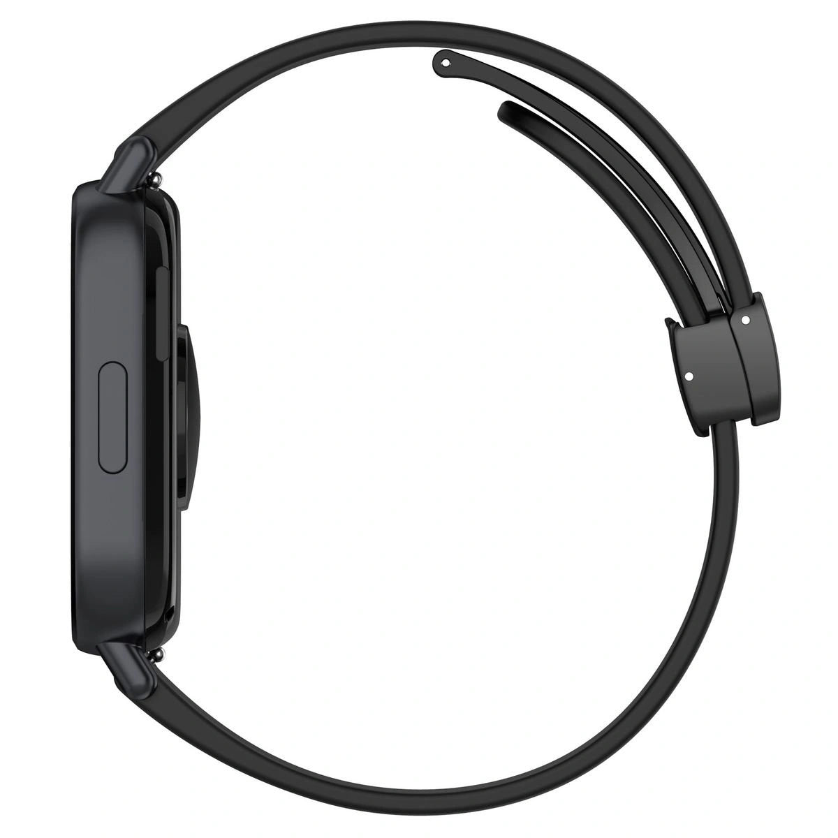 Armband für Smartwatch (18 mm), Bizon Strap Watch Silicone L, Schwarz