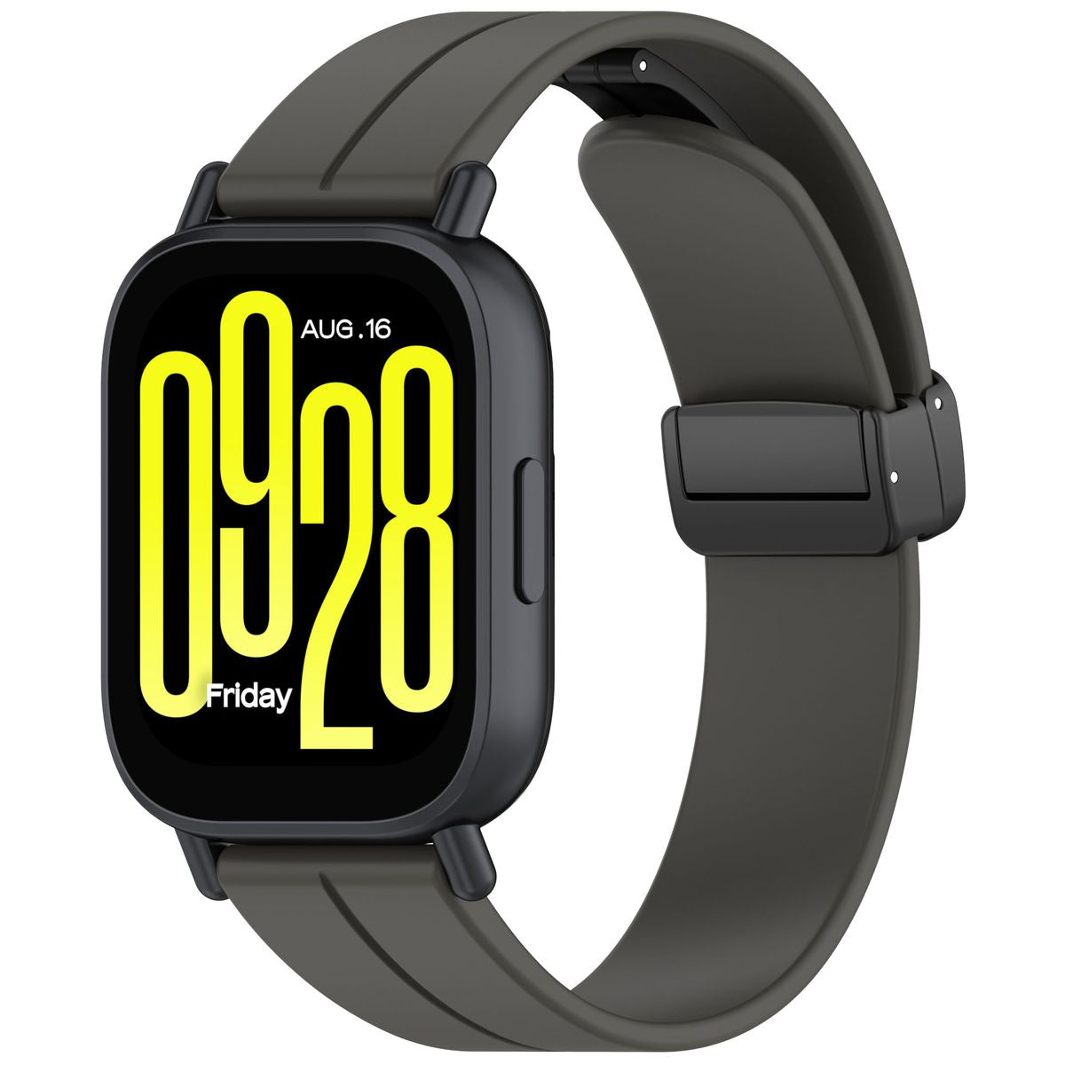 Armband für Smartwatch (22 mm), Bizon Strap Watch Silicone L, Schwarz