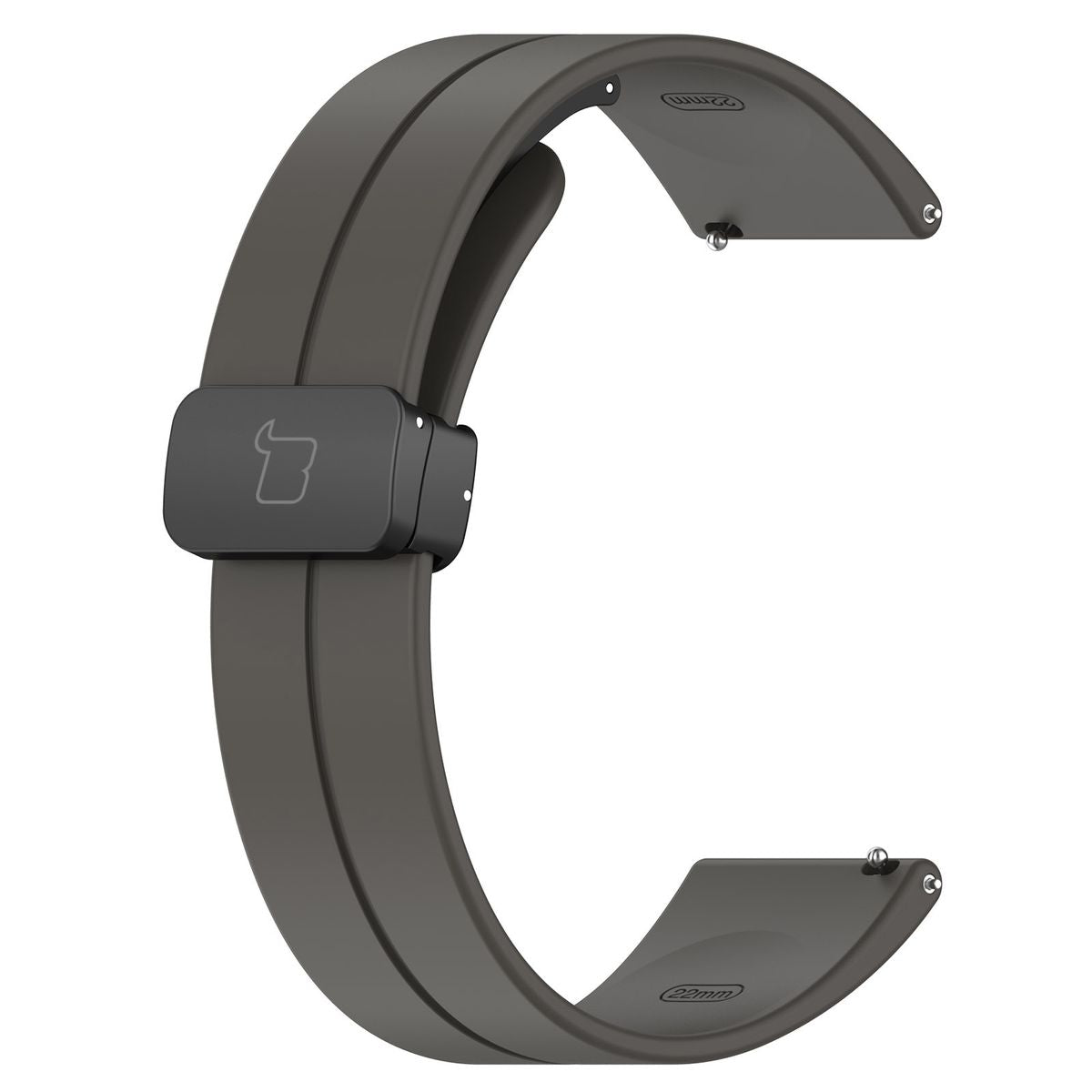 Armband für Smartwatch (22 mm), Bizon Strap Watch Silicone L, Schwarz