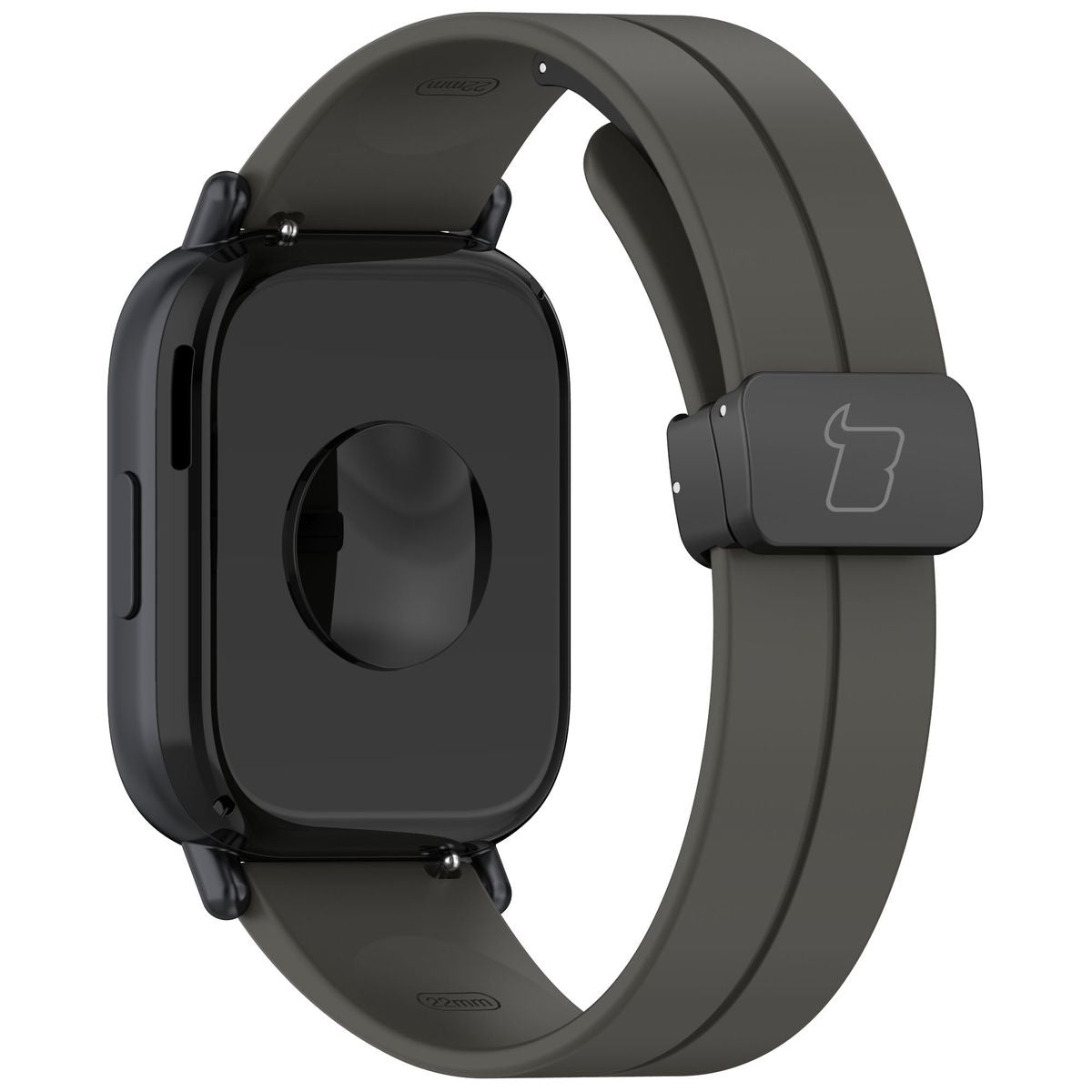Armband für Smartwatch (22 mm), Bizon Strap Watch Silicone L, Schwarz