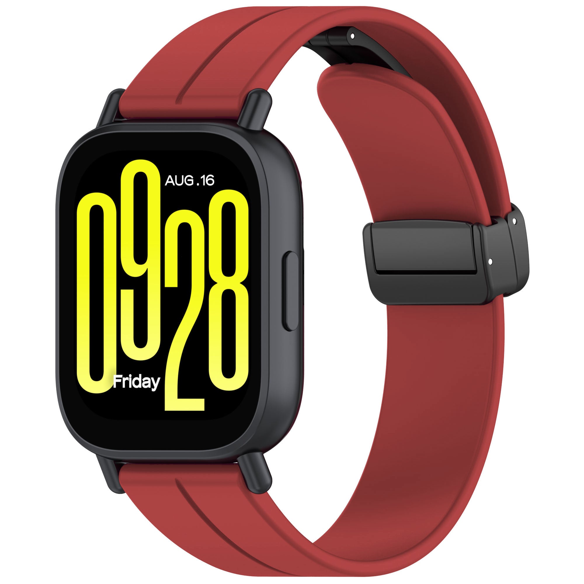 Armband für Smartwatch (22 mm), Bizon Strap Watch Silicone L, Burgunderrot