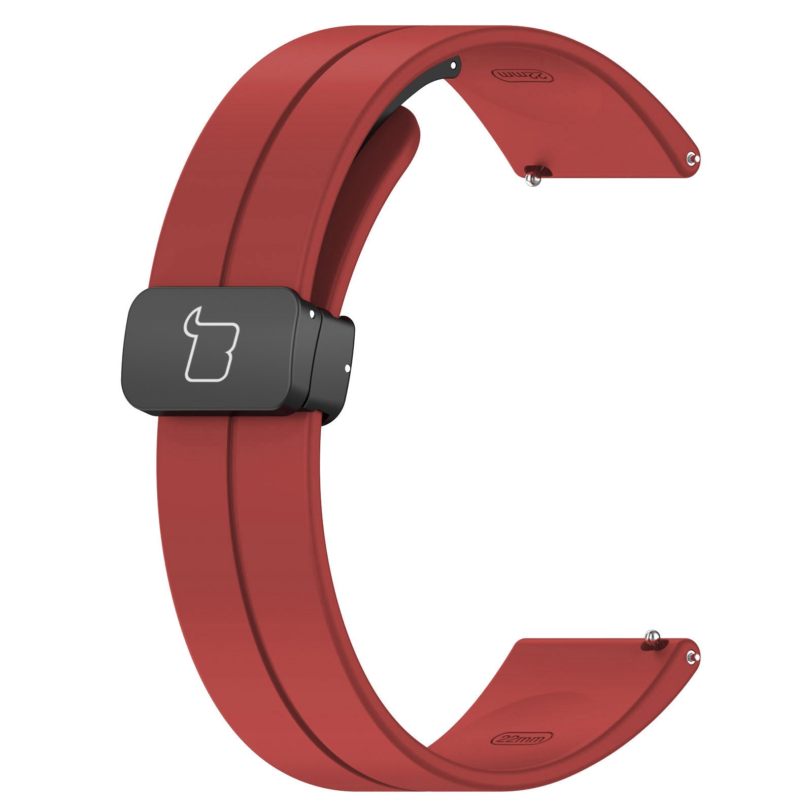 Armband für Smartwatch (22 mm), Bizon Strap Watch Silicone L, Burgunderrot