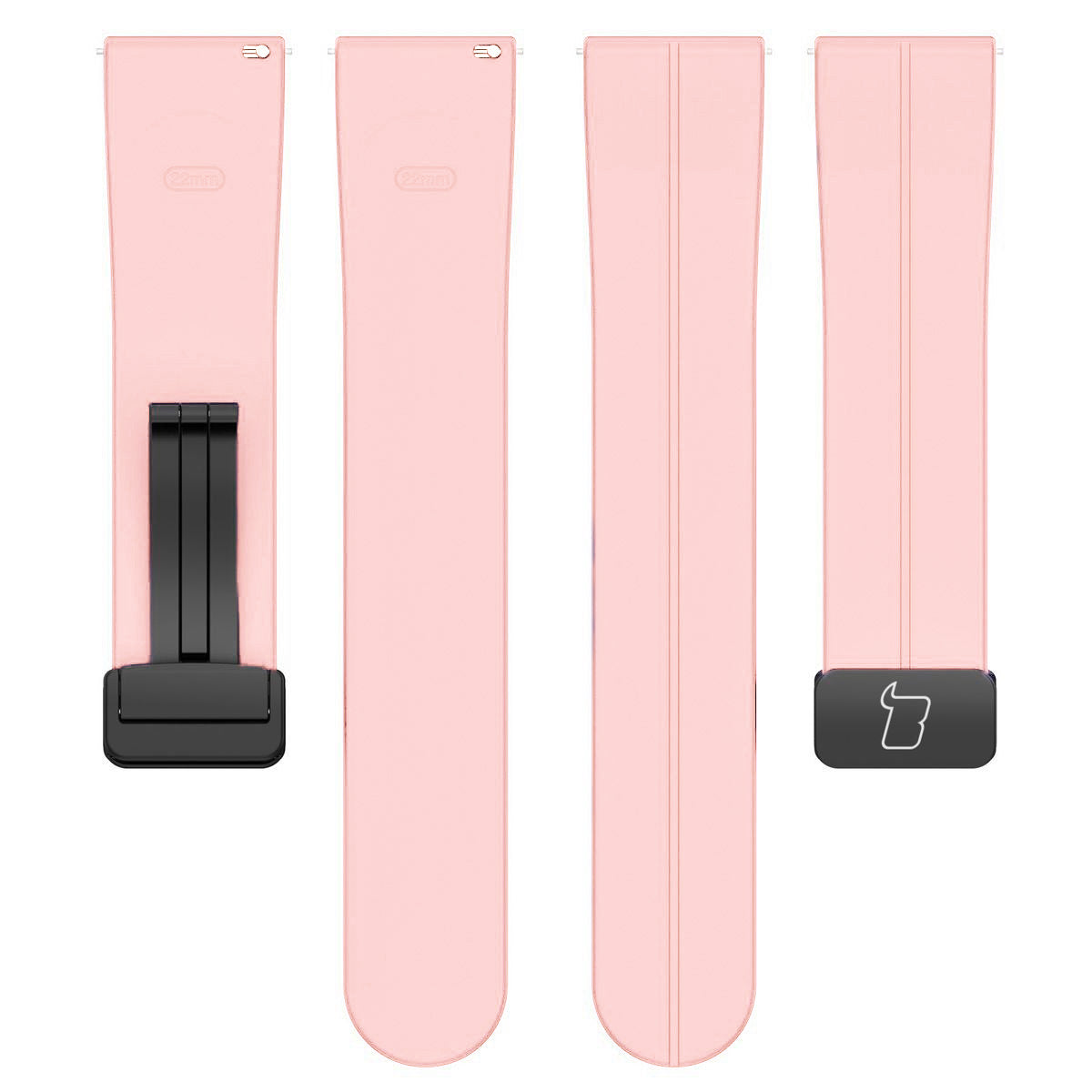 Armband für Smartwatch (22 mm), Bizon Strap Watch Silicone L, Rosa