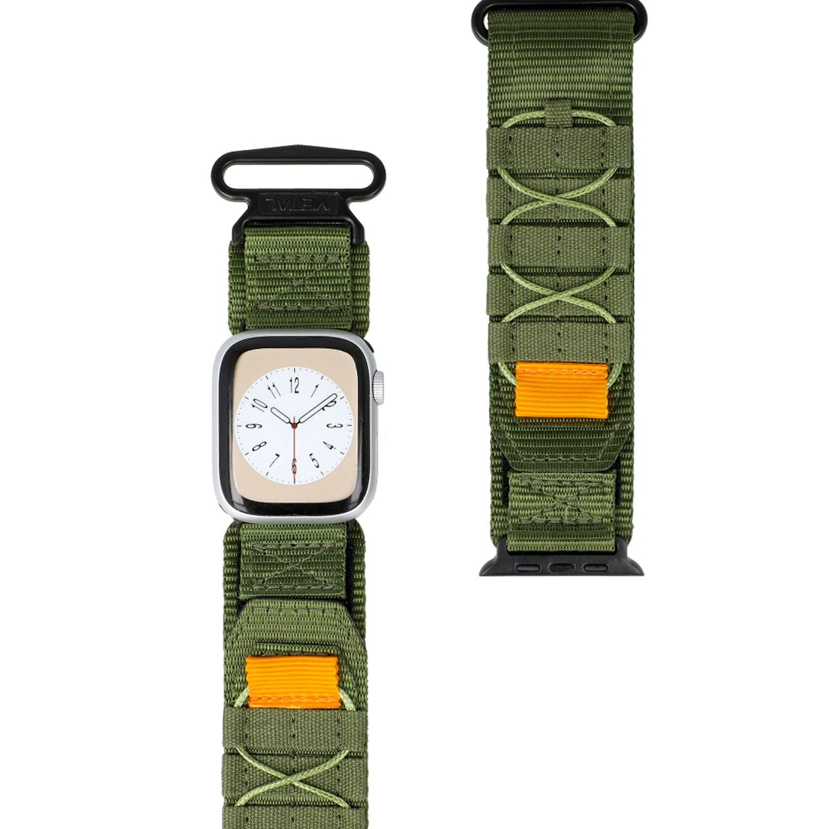 Sport-Armband für Apple Watch 38/40/41 mm, Bizon Strap Watch Adventure, Dunkelgrün
