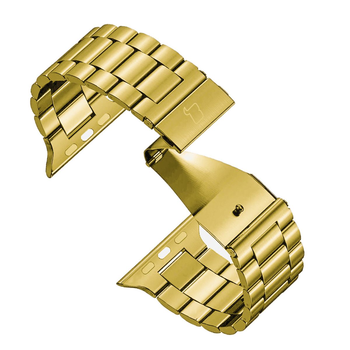 Edelstahl Armband für Apple Watch 41/40/38 mm in Gold, elegantes Design für Stärke und Stil.