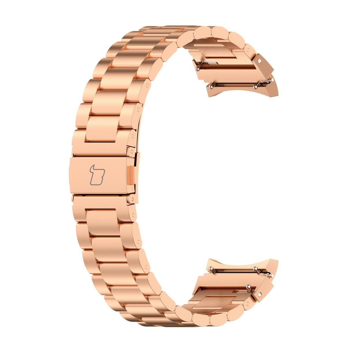 Edelstahl Armband für Galaxy Watch FE/7/6/6 Classic/5/5 Pro/4/4 Classic, Bizon Strap Watch Aura, Rosa Gold