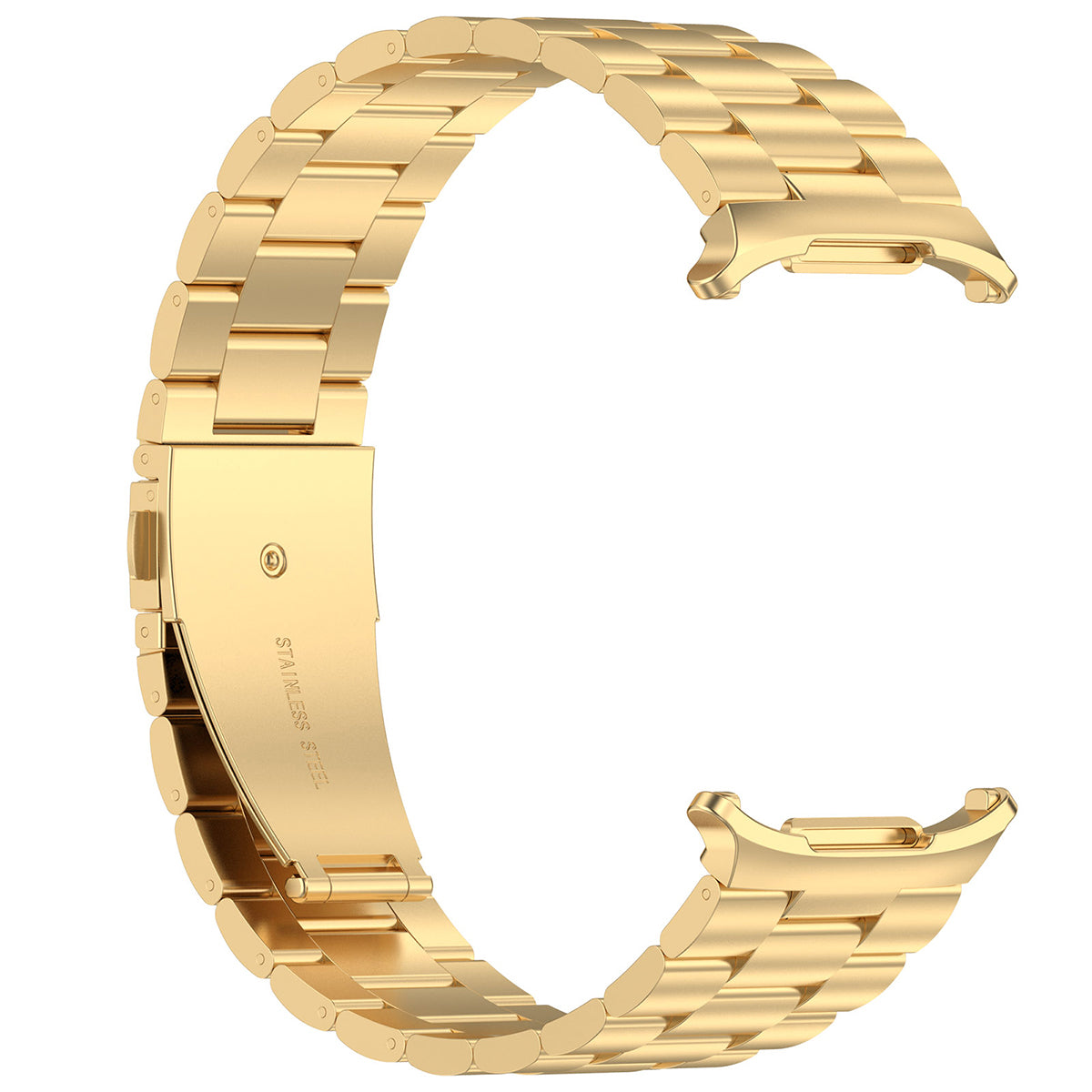 Edelstahl Armband für Galaxy Watch Ultra 2 / 1, Bizon Strap Watch Aura, Gold