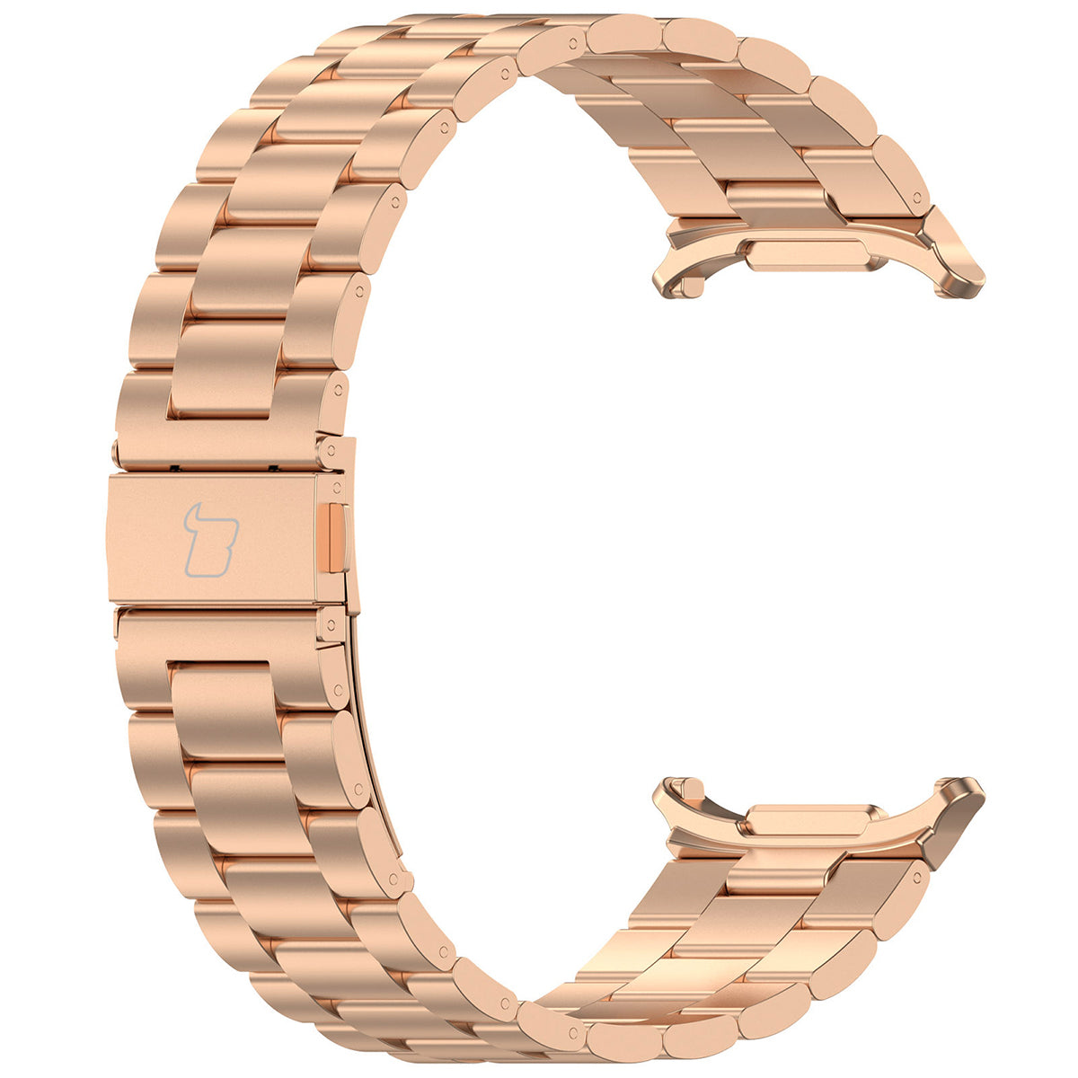 Edelstahl Armband für Galaxy Watch Ultra 2 / 1, Bizon Strap Watch Aura, Rosa Gold
