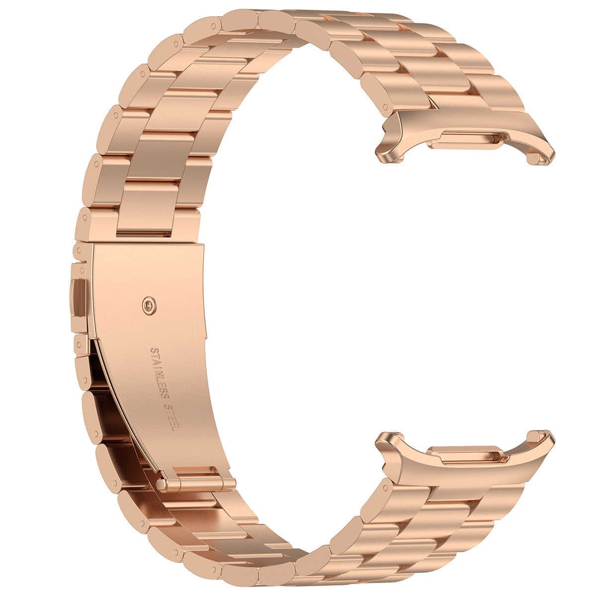 Edelstahl Armband für Galaxy Watch Ultra 2 / 1, Bizon Strap Watch Aura, Rosa Gold